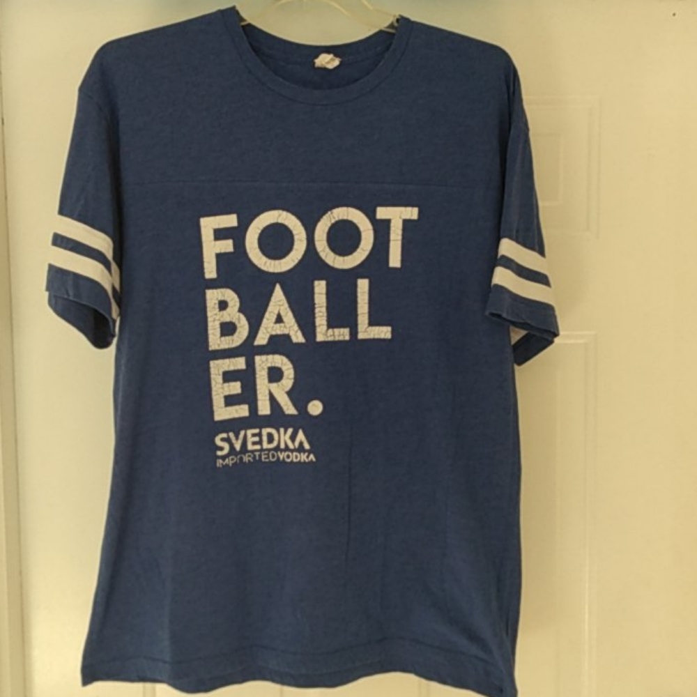 Footballer Svedka imported vodka t-shirt